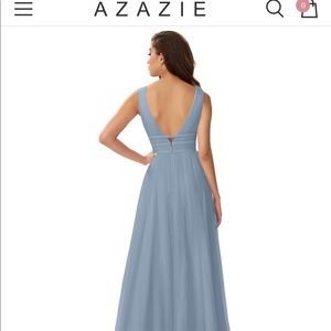 AZAZIE KATANA - Dusty Blue Bridesmaids Dress